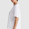 Women Ortc Tops | Oversized Logo T Shirt White